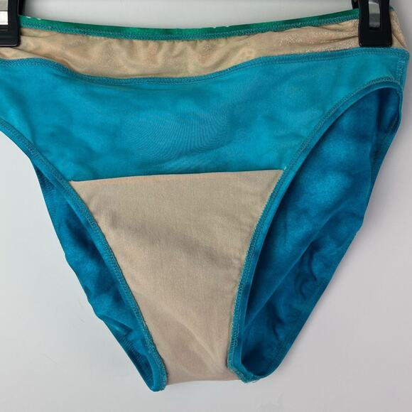 Gottex Vintage Underwire High Leg Teal Blue Two Piece Bikini Set - Picture 10 of 15